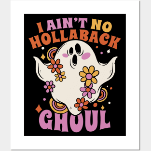 I Ain't No Hollaback Ghoul // Funny Vintage Halloween Ghost Posters and Art